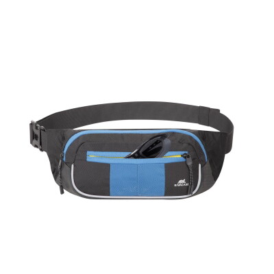 RivaCase 5215 Mercantour black/blue Waist bag for mobile devices Τσάντα μέσης Μαύρο/μπλε